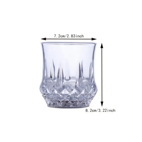 Acrylic Light Up Cups, Glow In The Dark Party Supplies, Colorful LED Glowing Cup for Wine, Birthday, Christmas, Disco