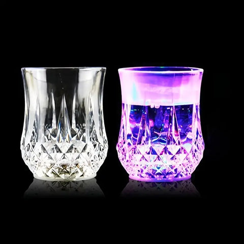 Acrylic Light Up Cups, Glow In The Dark Party Supplies, Colorful LED Glowing Cup for Wine, Birthday, Christmas, Disco