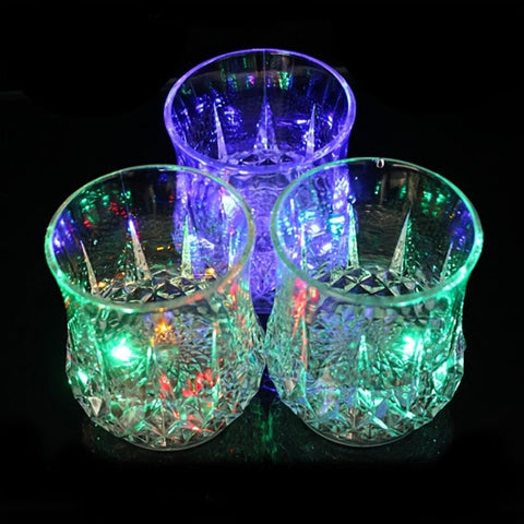 Acrylic Light Up Cups, Glow In The Dark Party Supplies, Colorful LED Glowing Cup for Wine, Birthday, Christmas, Disco